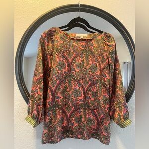LOFT Vibrant Paisley Blouse - Multicolor